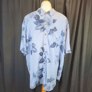 Tommy‎ Bahama Mens Silk Hawaiian Shirt Size XL Short Sleeve Floral